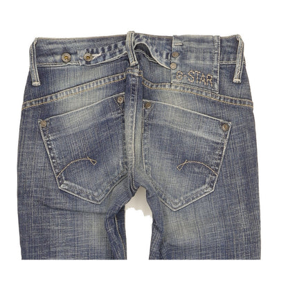 G-Star Midge Women Blue Straight Slim Stretch Jeans W25 L30