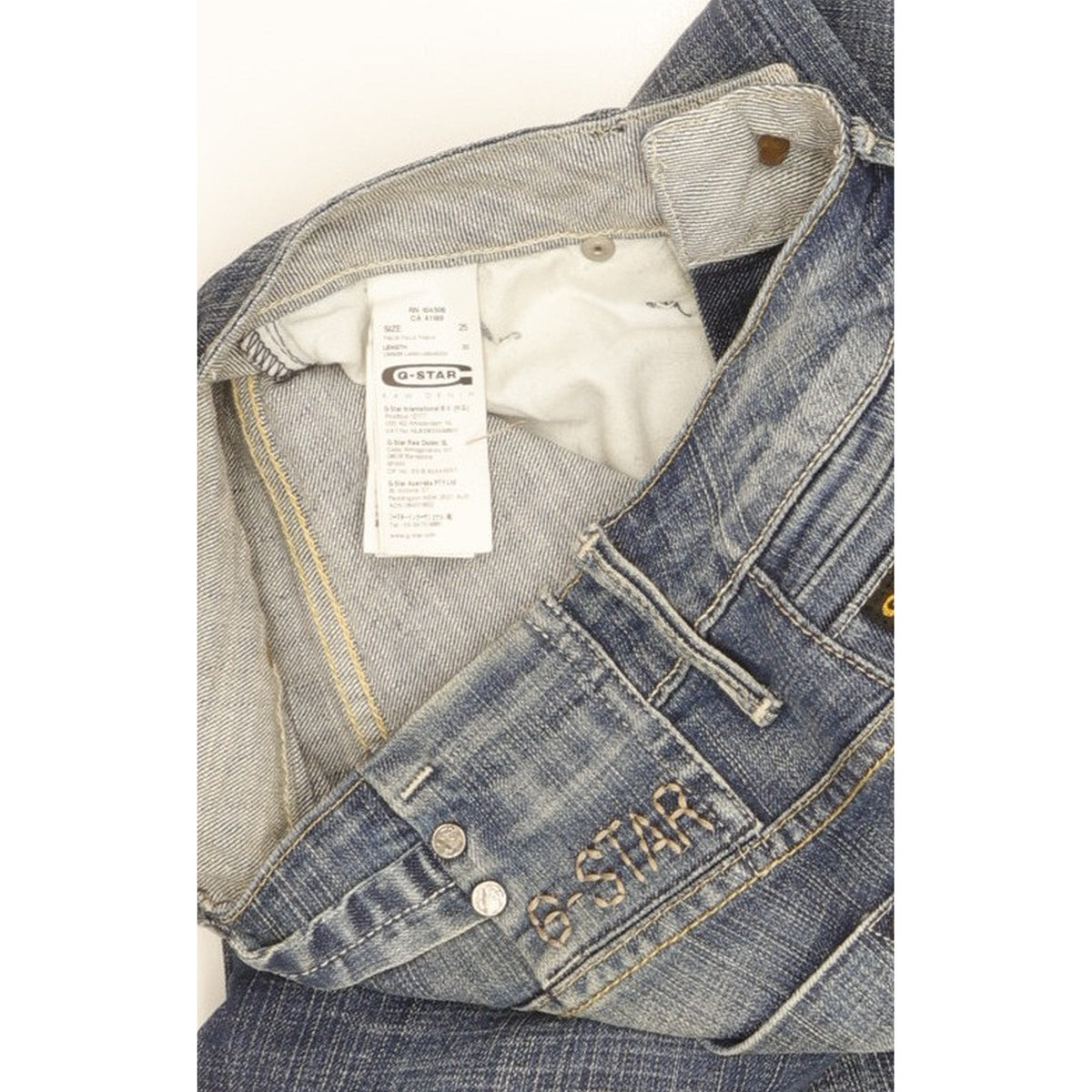 G-Star Midge Women Blue Straight Slim Stretch Jeans W25 L30