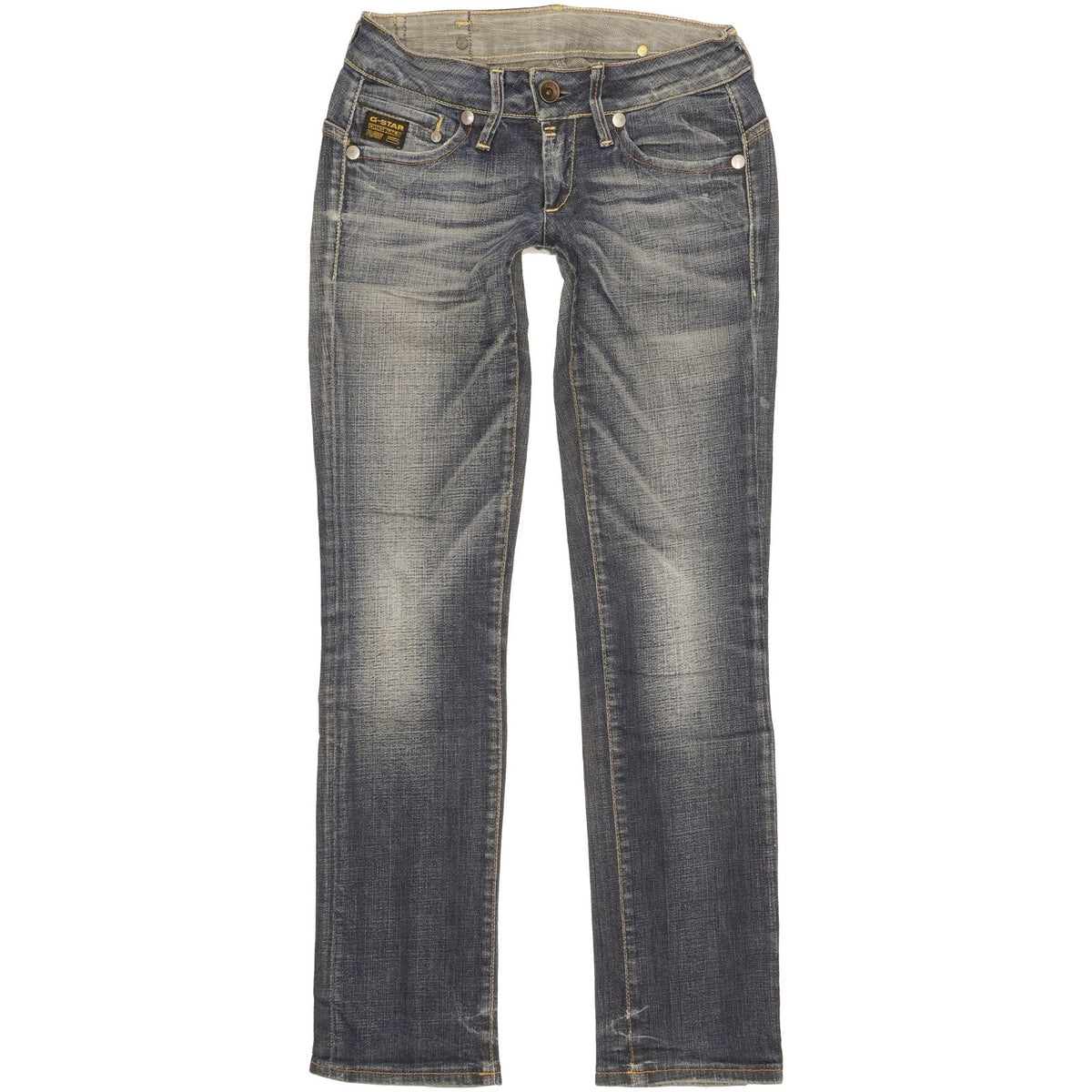 G-Star Midge Women Blue Straight Slim Stretch Jeans W27 L30