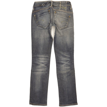G-Star Midge Women Blue Straight Slim Stretch Jeans W27 L30