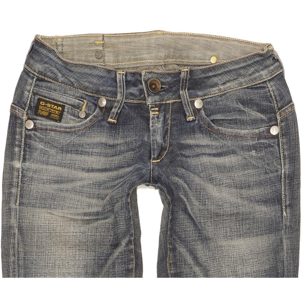 G-Star Midge Women Blue Straight Slim Stretch Jeans W27 L30