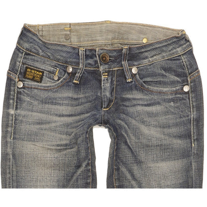 G-Star Midge Women Blue Straight Slim Stretch Jeans W27 L30