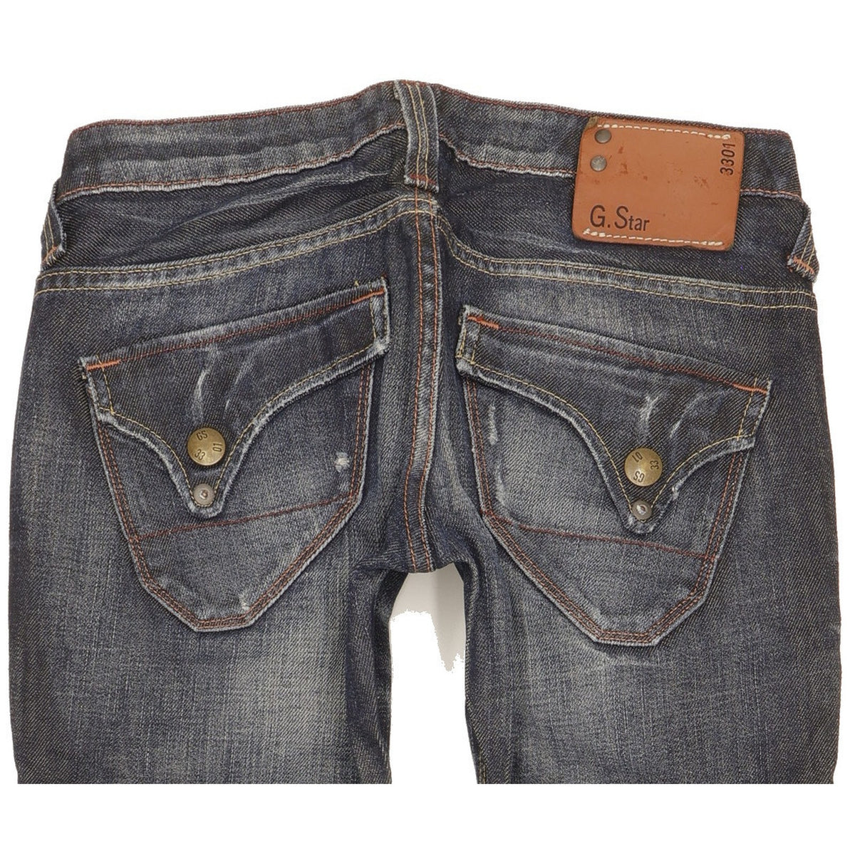 G-Star Limit Women Blue Straight Slim Jeans W27 L32