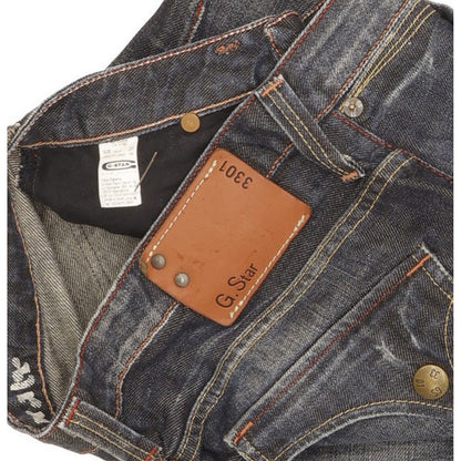 G-Star Limit Women Blue Straight Slim Jeans W27 L32