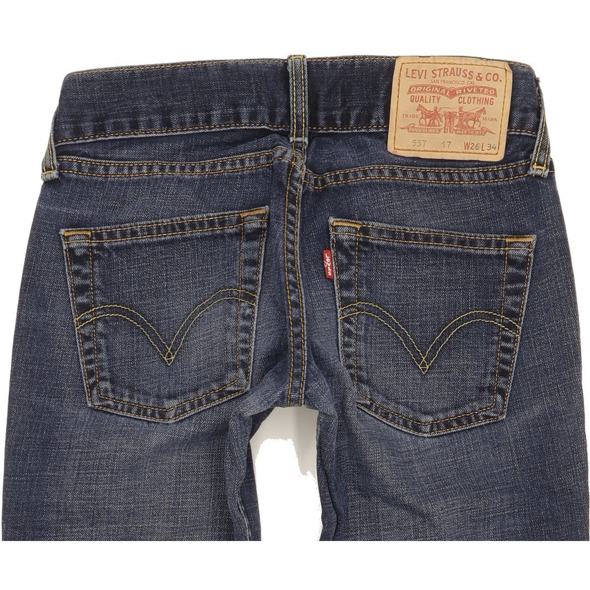 Levi's 557 Women Blue Straight Slim Jeans W26 L32