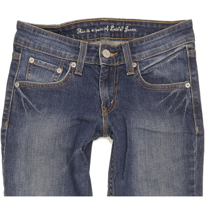 Levi's Women Blue Straight Slim Stretch Jeans W26 L28