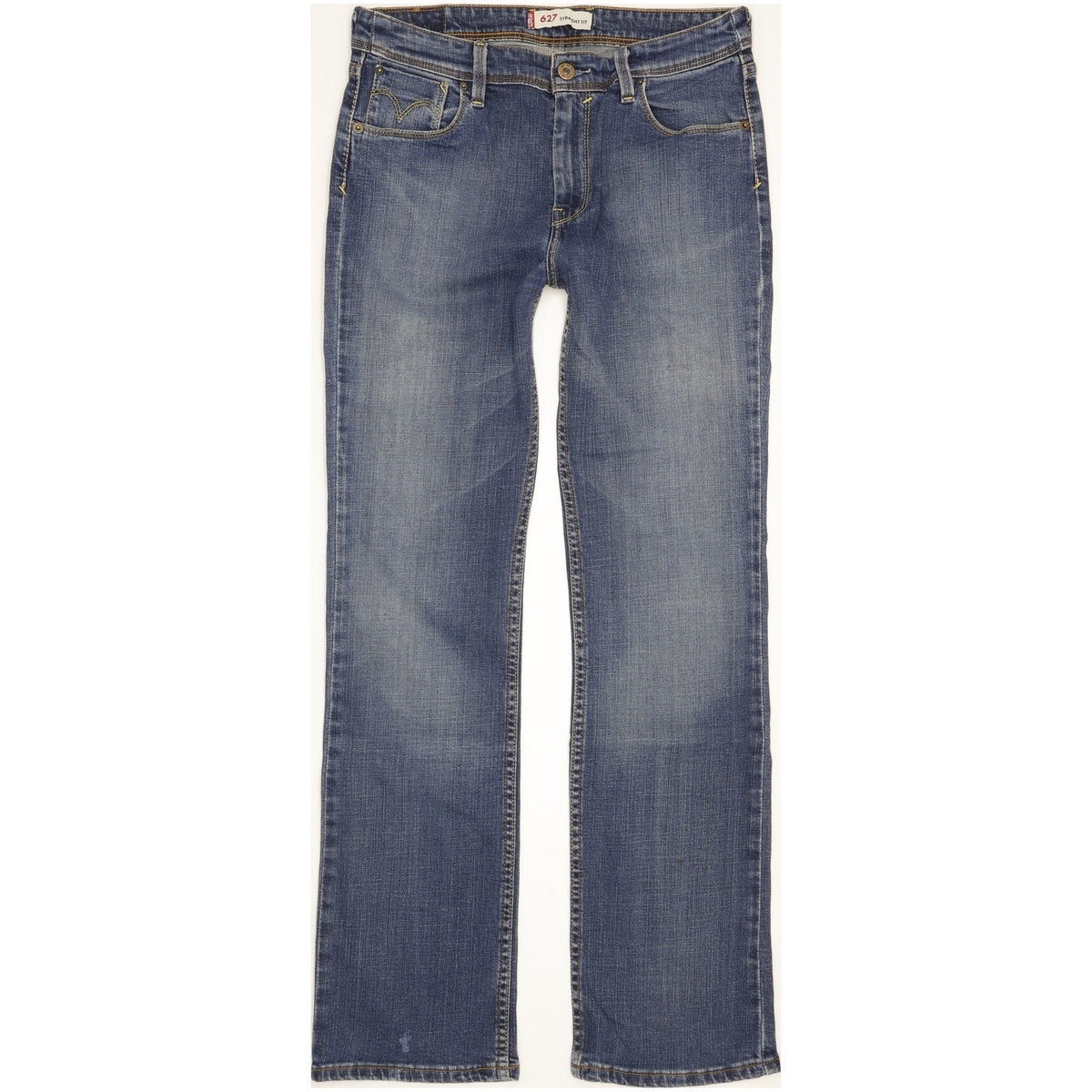 Levi's 627 Women Blue Straight Regular Stretch Jeans W30 L32