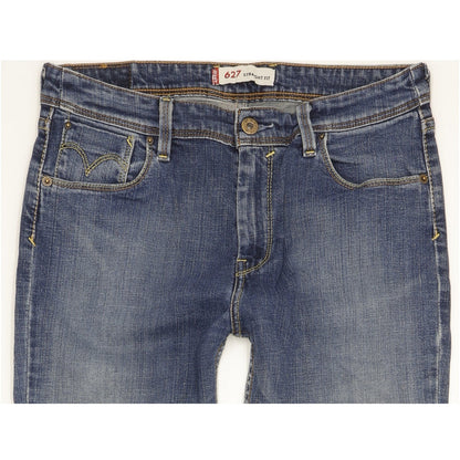 Levi's 627 Women Blue Straight Regular Stretch Jeans W30 L32