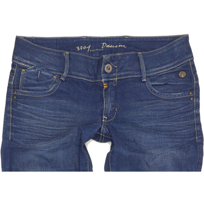 G-Star Royce Women Blue Skinny Slim Stretch Jeans W30 L34