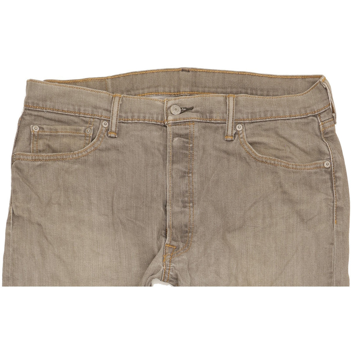 Levi's 501 Men Grey Straight Regular Stretch Jeans W36 L29