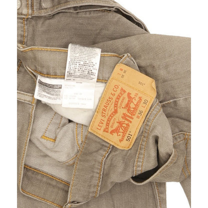 Levi's 501 Men Grey Straight Regular Stretch Jeans W36 L29