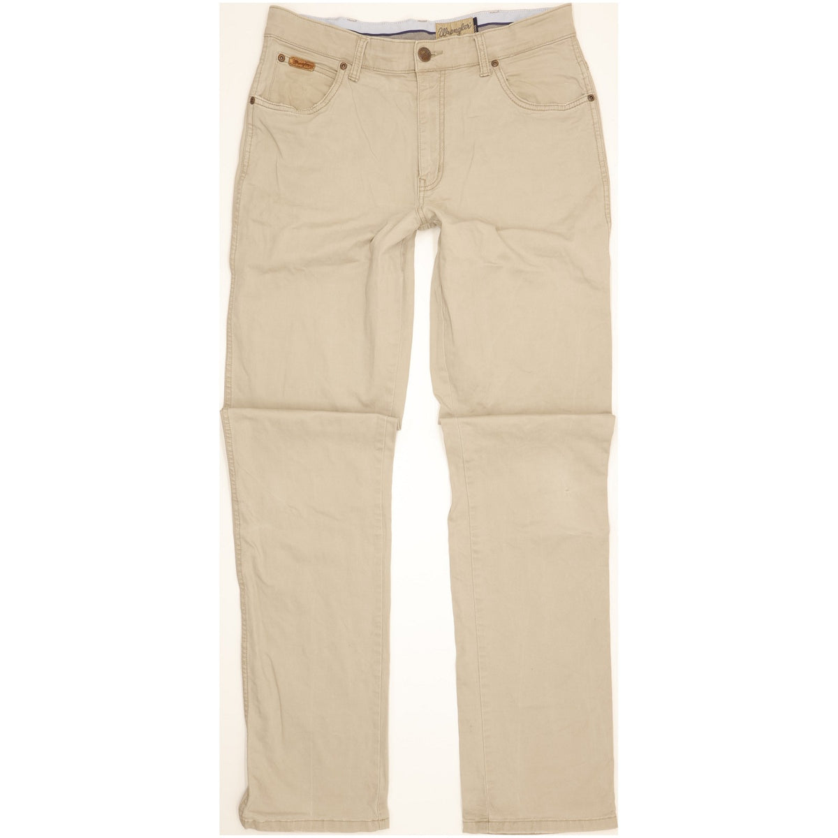 Wrangler Texas Men Beige Straight Regular Stretch Jeans W33 L35