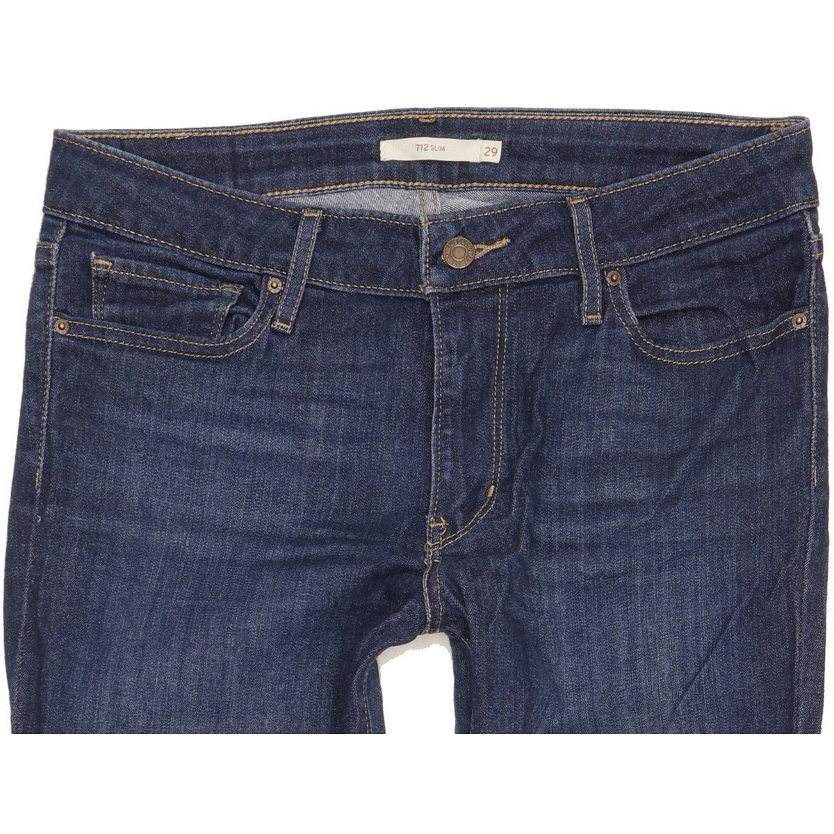 Levi's 712 Women Blue Straight Slim Stretch Jeans W29 L31