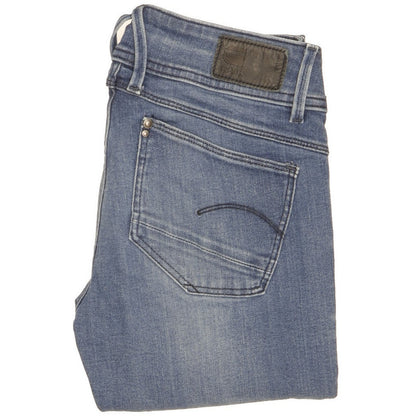 G-Star Lynn Women Blue Skinny Slim Jeans W26 L30