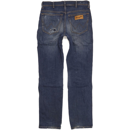 Wrangler Texas Men Blue Straight Regular Stretch Jeans W33 L34