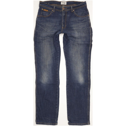 Wrangler Texas Men Blue Straight Regular Stretch Jeans W33 L34