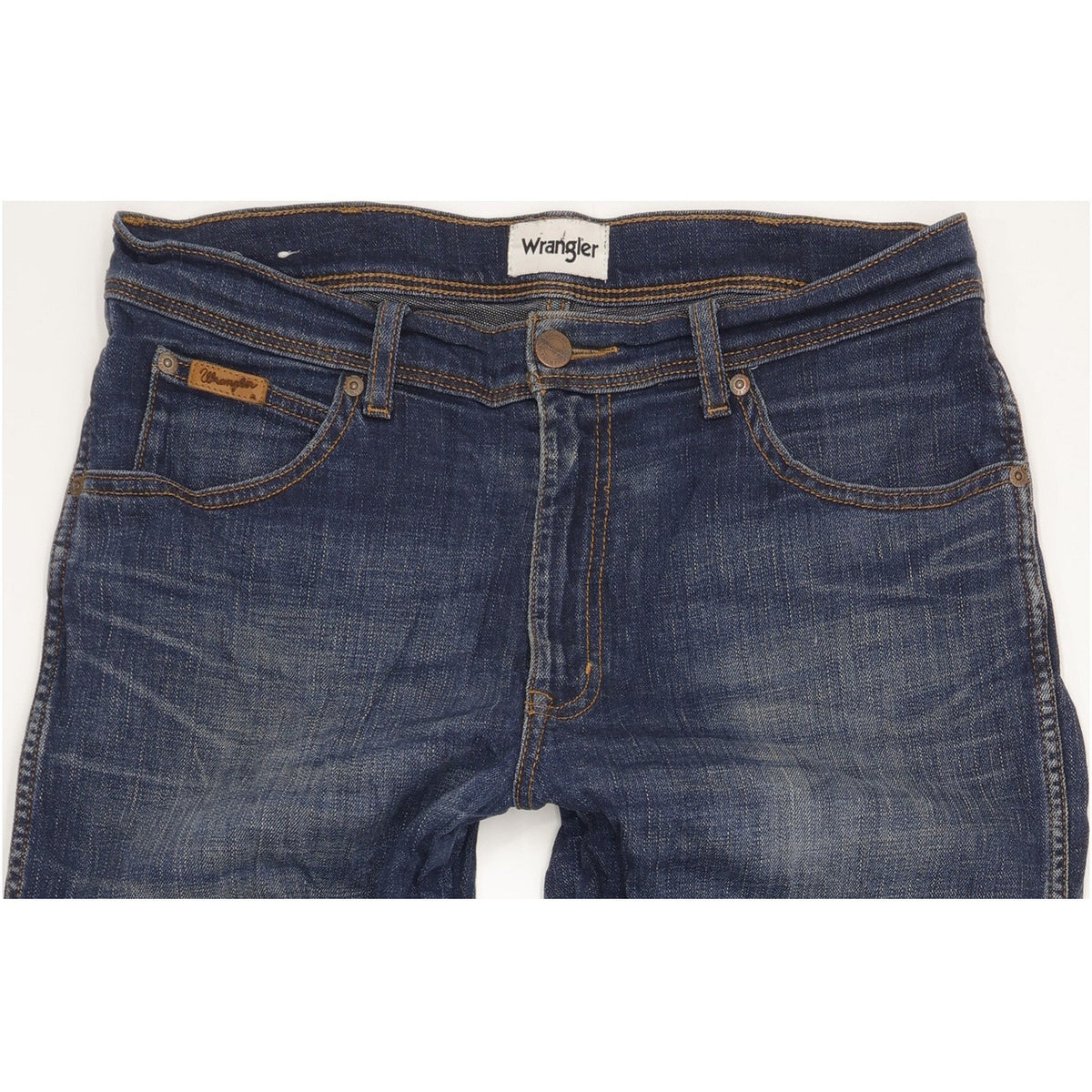 Wrangler Texas Men Blue Straight Regular Stretch Jeans W33 L34