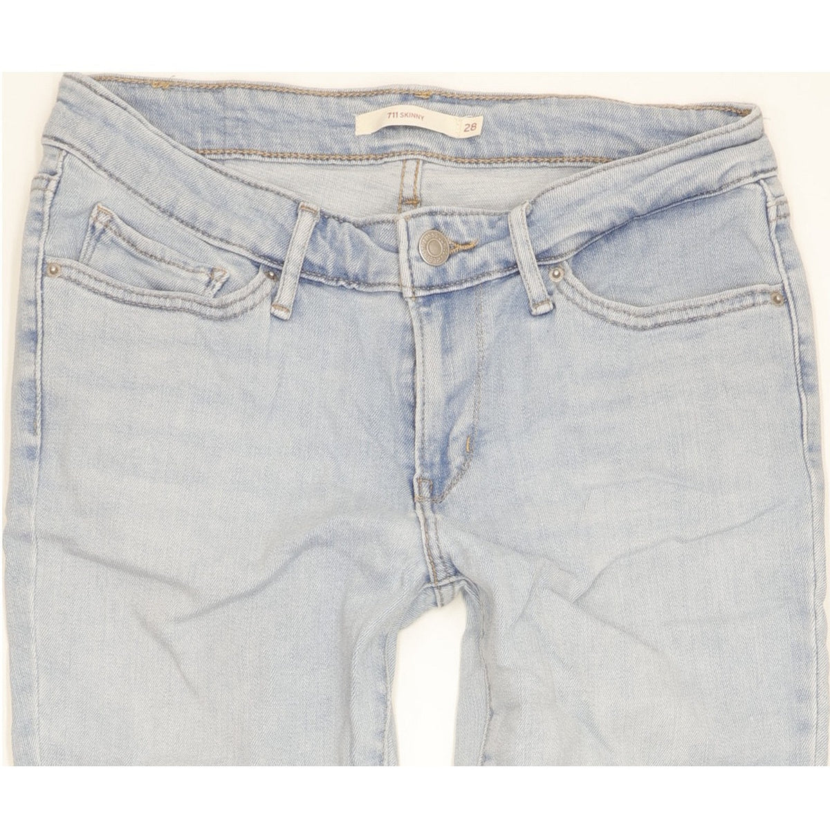 Levi's 711 Women Blue Skinny Slim Stretch Jeans W28 L31