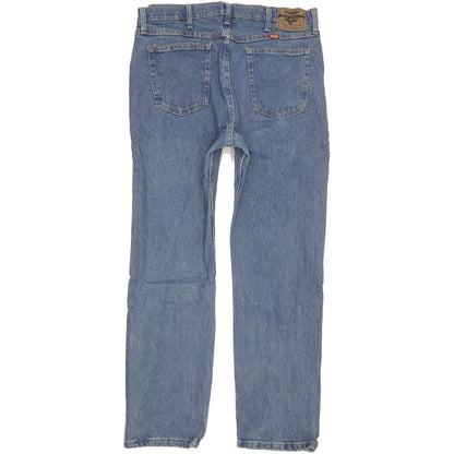 Wrangler Men Blue Straight Regular Stretch Jeans W36 L30