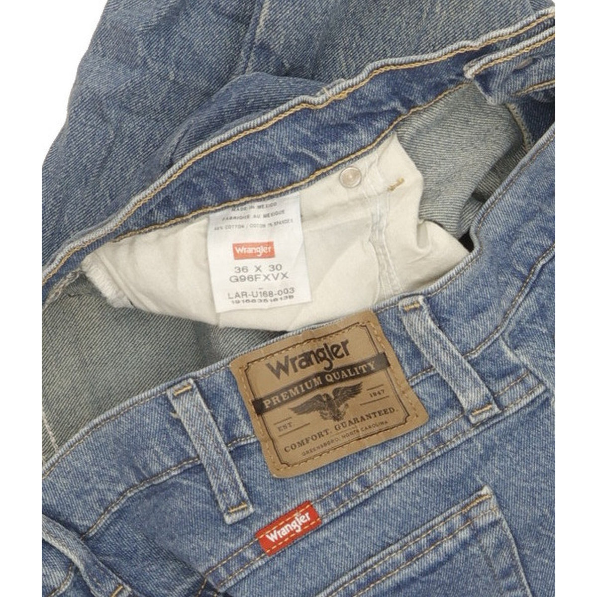 Wrangler Men Blue Straight Regular Stretch Jeans W36 L30