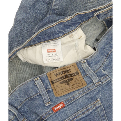 Wrangler Men Blue Straight Regular Stretch Jeans W36 L30