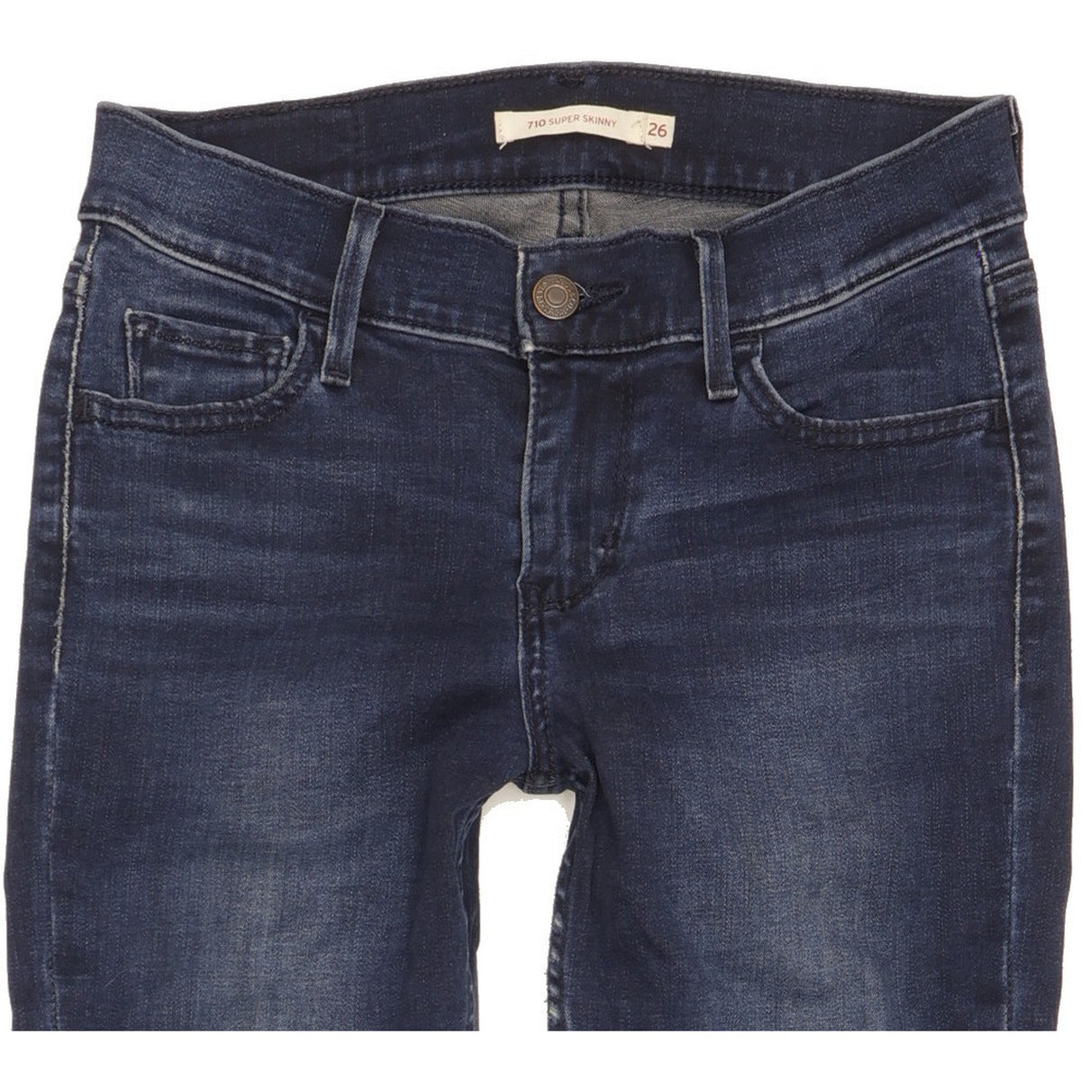 Levi's 710 Super Women Blue Skinny Slim Stretch Jeans W26 L32