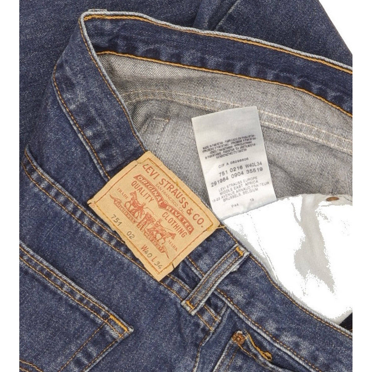 Levi's 751 Men Blue Straight Regular Jeans W40 L26