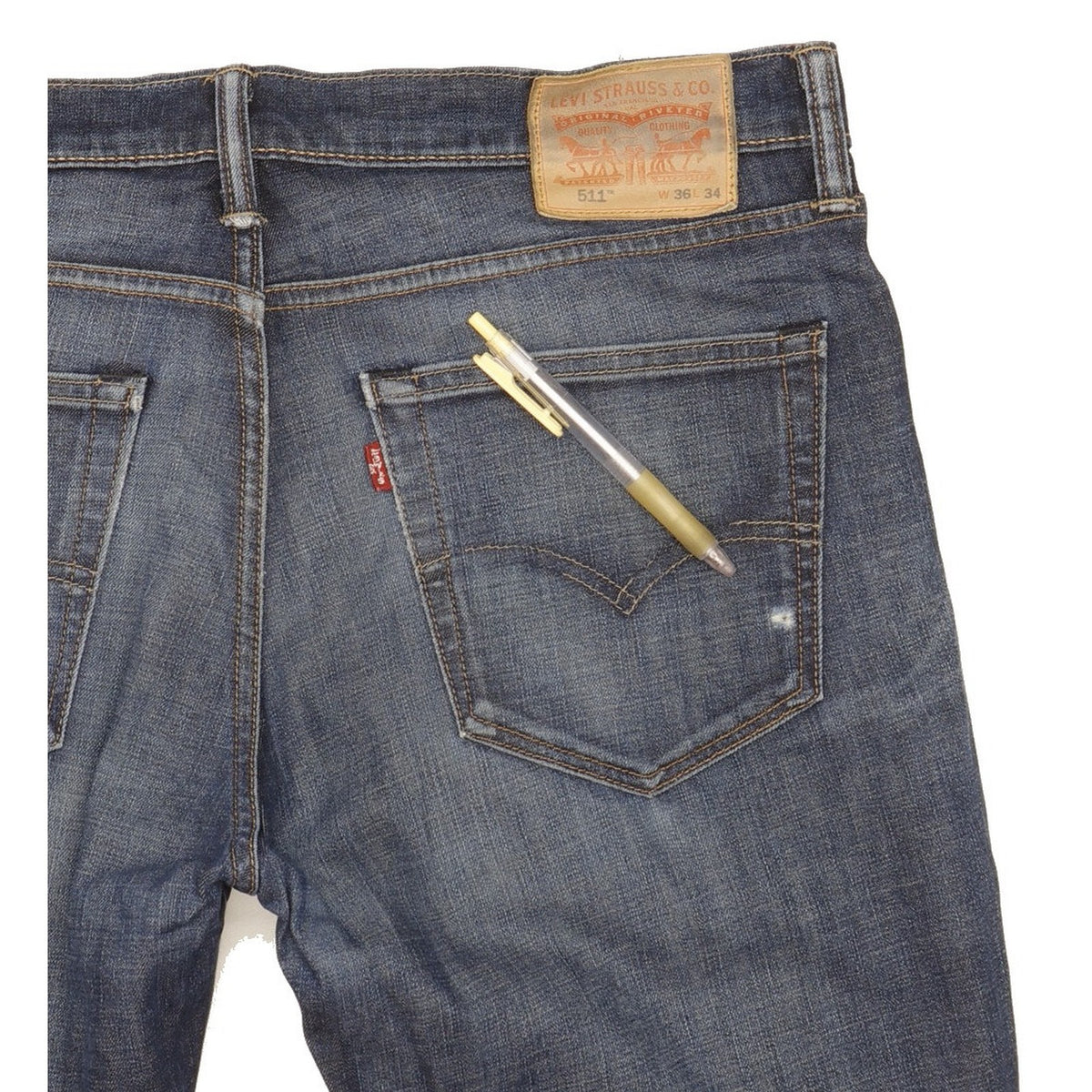Levi's 511 Men Blue Straight Slim Stretch Jeans W36 L34