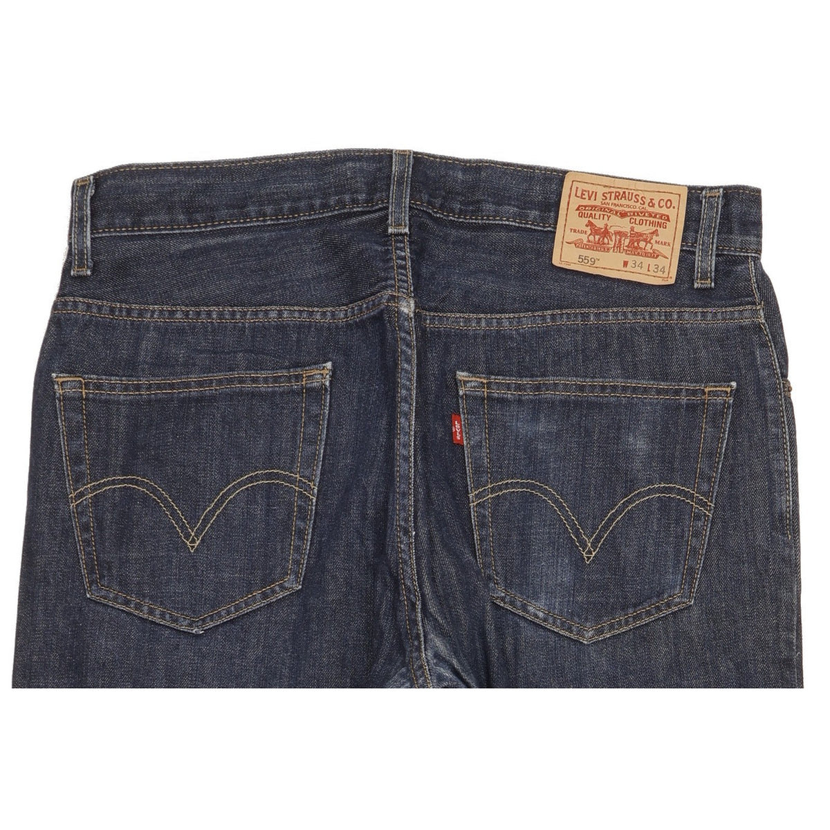 Levi's 559 Men Navy Straight Relaxed Jeans W34 L30