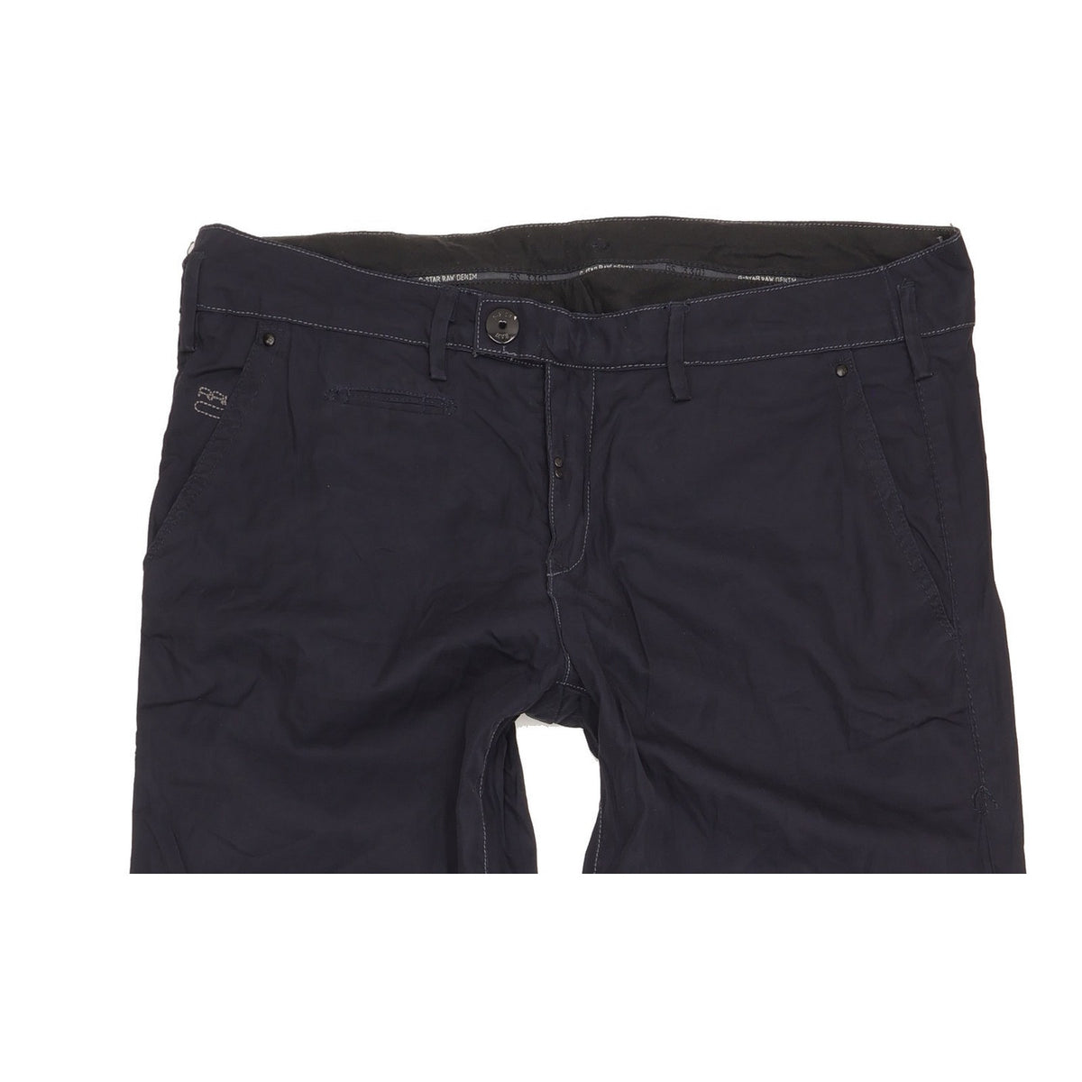 G-Star 3301 Women Navy Straight Slim Chino Trousers W30 L32