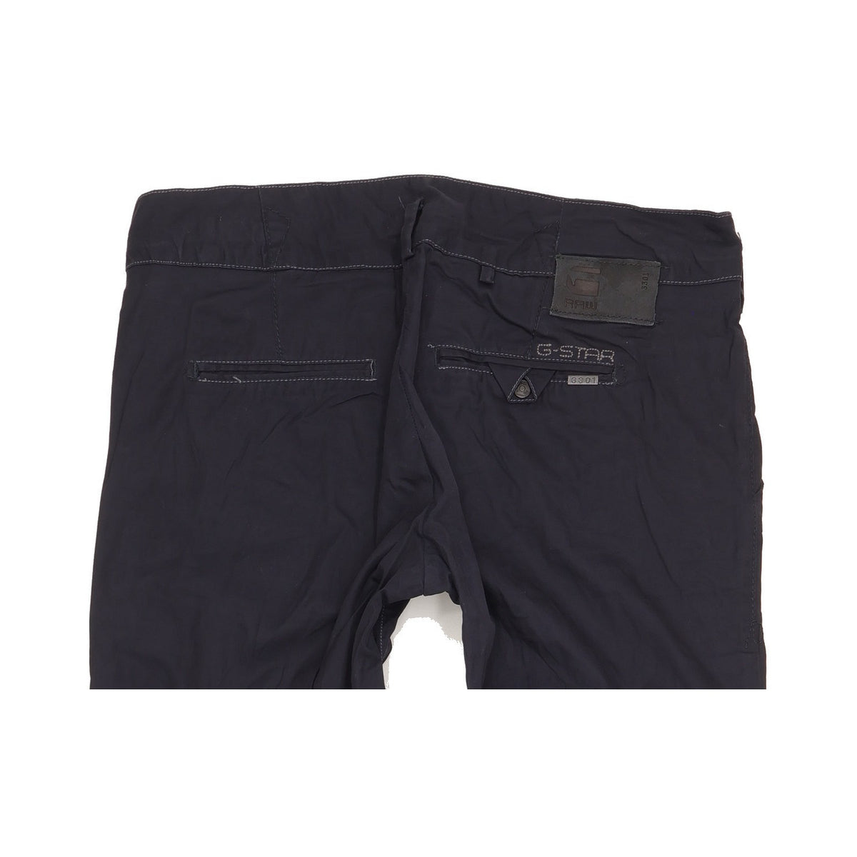 G-Star 3301 Women Navy Straight Slim Chino Trousers W30 L32