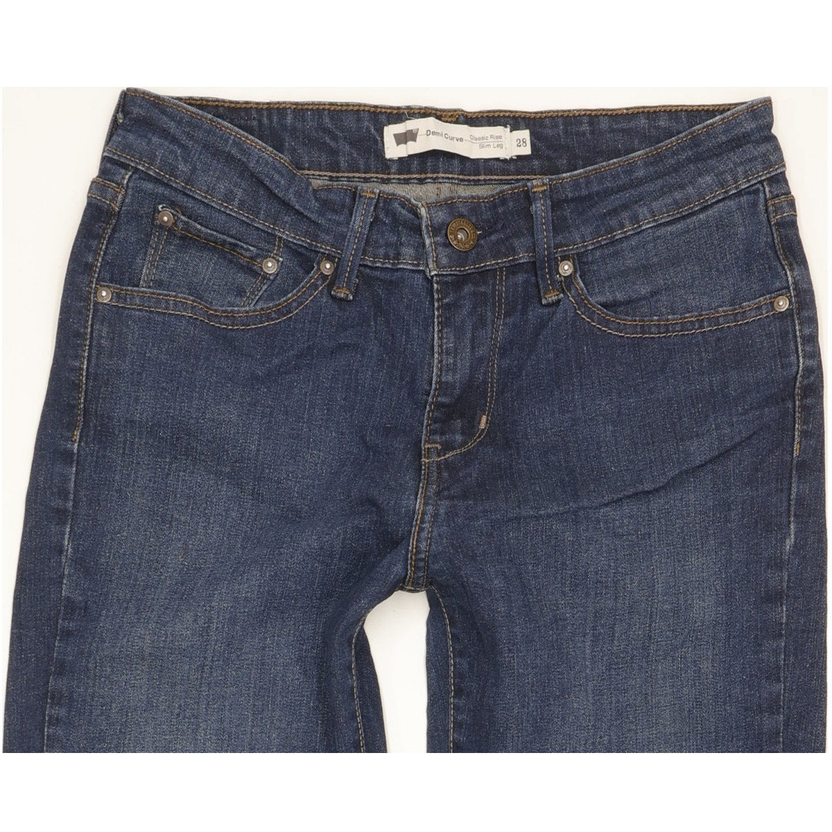 Levi's Demi Curve Women Blue Straight Classic Stretch Jeans W28 L28