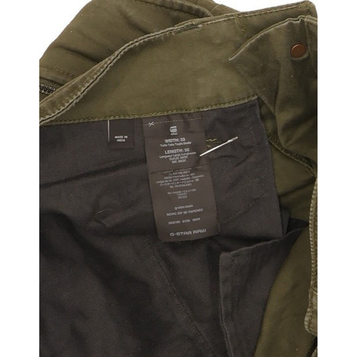 G-Star Rovic 3D Men Green Tapered Relaxed Stretch Jeans W33 L32