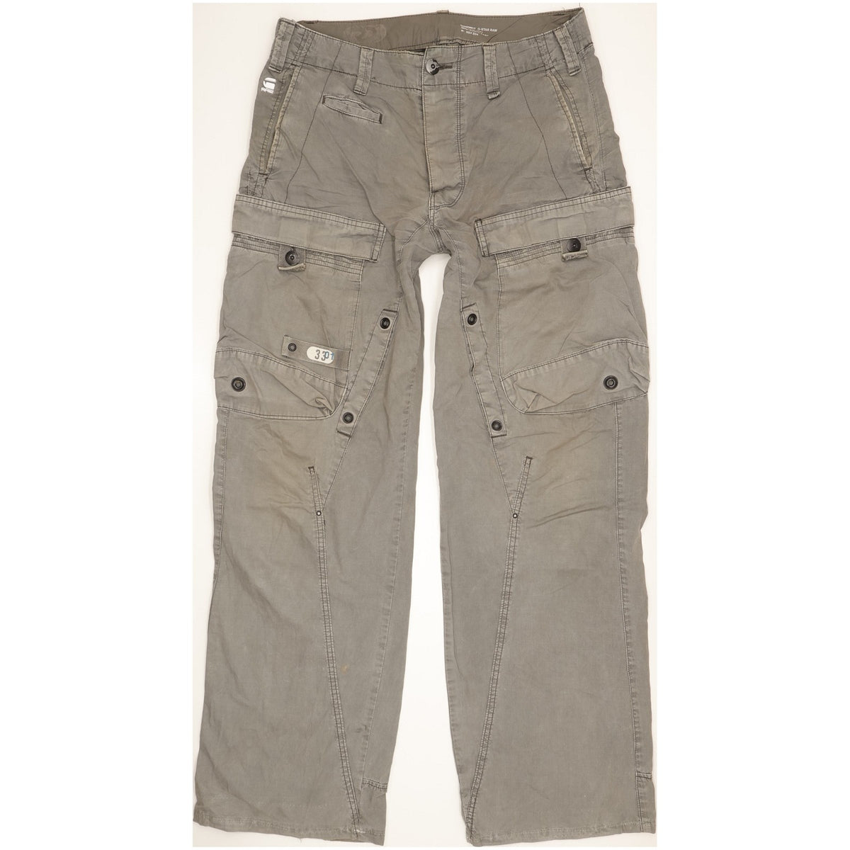 G-Star Men Grey Straight Loose Trousers W30 L33