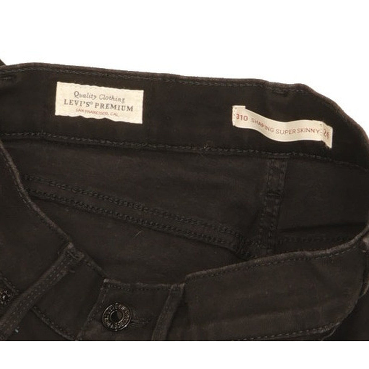 Levi's 310 Shaping Women Black Skinny Slim Stretch Jeans W24 L31