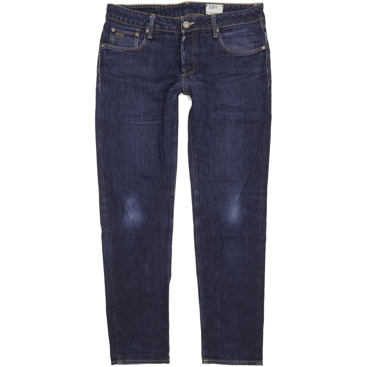 G-Star 3301 Men Blue Tapered Slim Jeans W34 L32