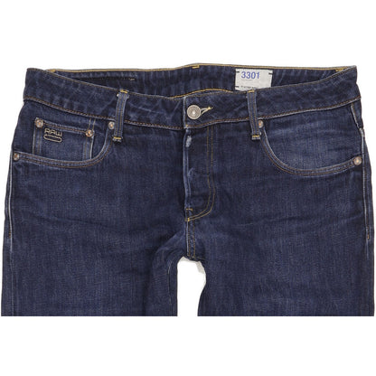 G-Star 3301 Men Blue Tapered Slim Jeans W34 L32