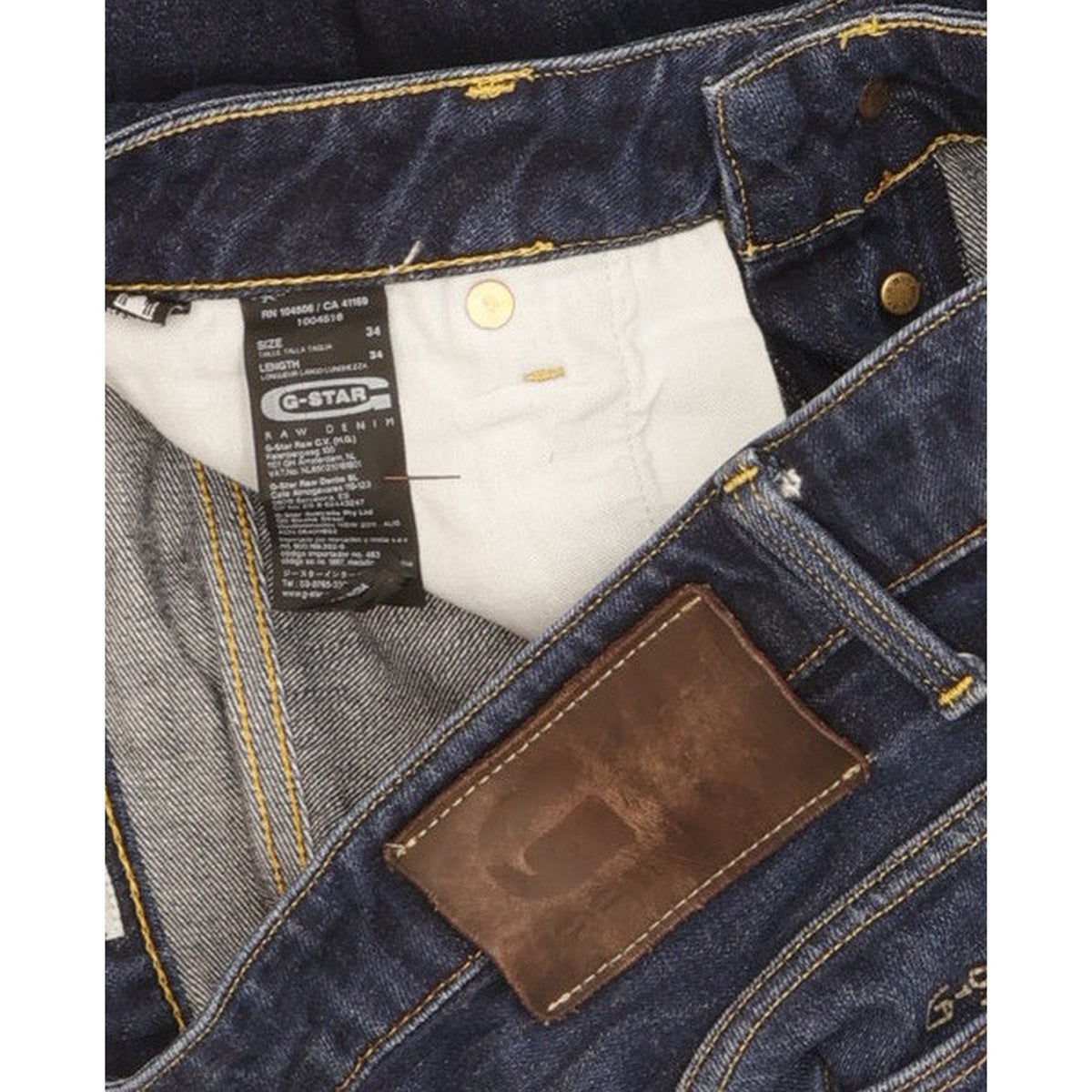 G-Star 3301 Men Blue Tapered Slim Jeans W34 L32