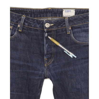 G-Star 3301 Men Blue Tapered Slim Jeans W34 L32