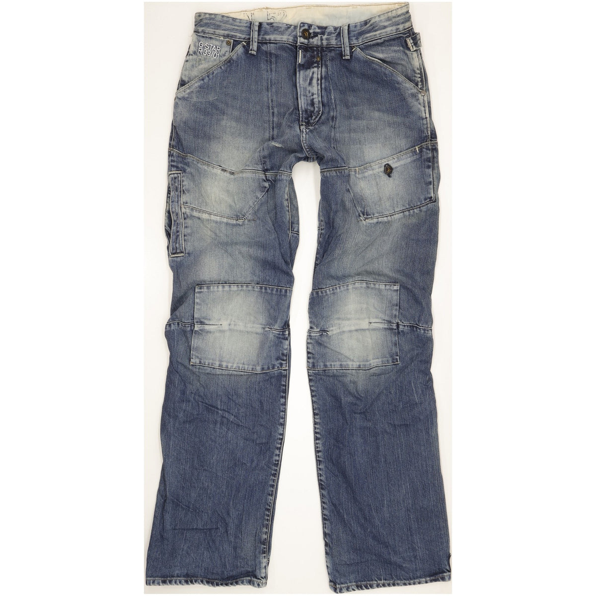 G-Star Trail Elwood Men Blue Straight Loose Jeans W34 L34