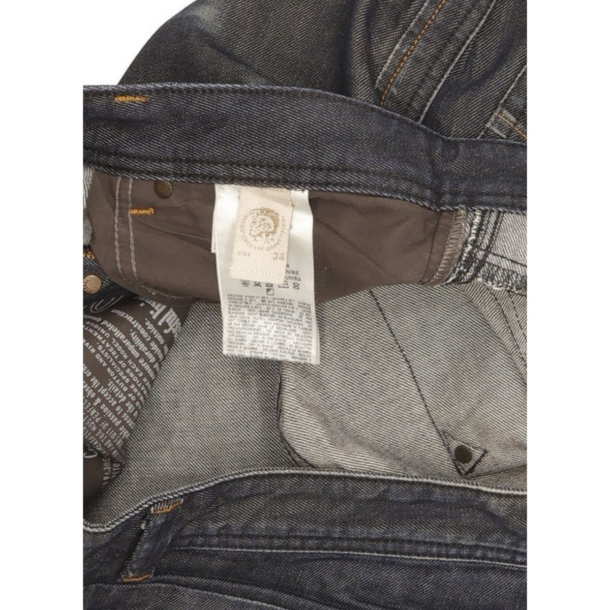 Diesel Darron Men Navy Tapered Slim Jeans W34 L32
