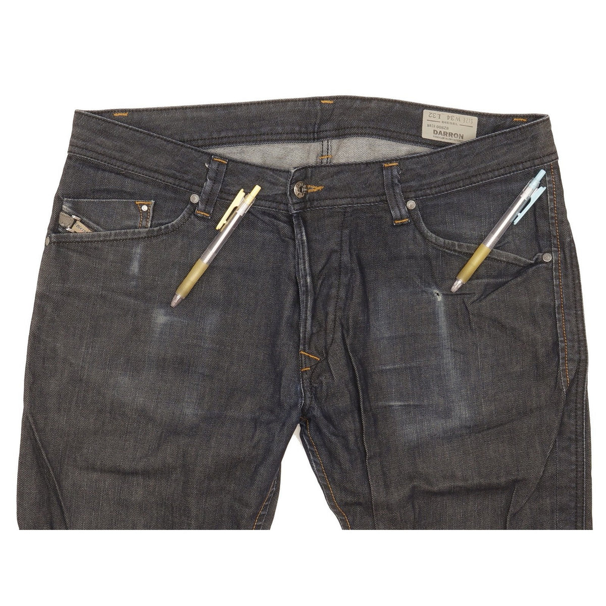 Diesel Darron Men Navy Tapered Slim Jeans W34 L32