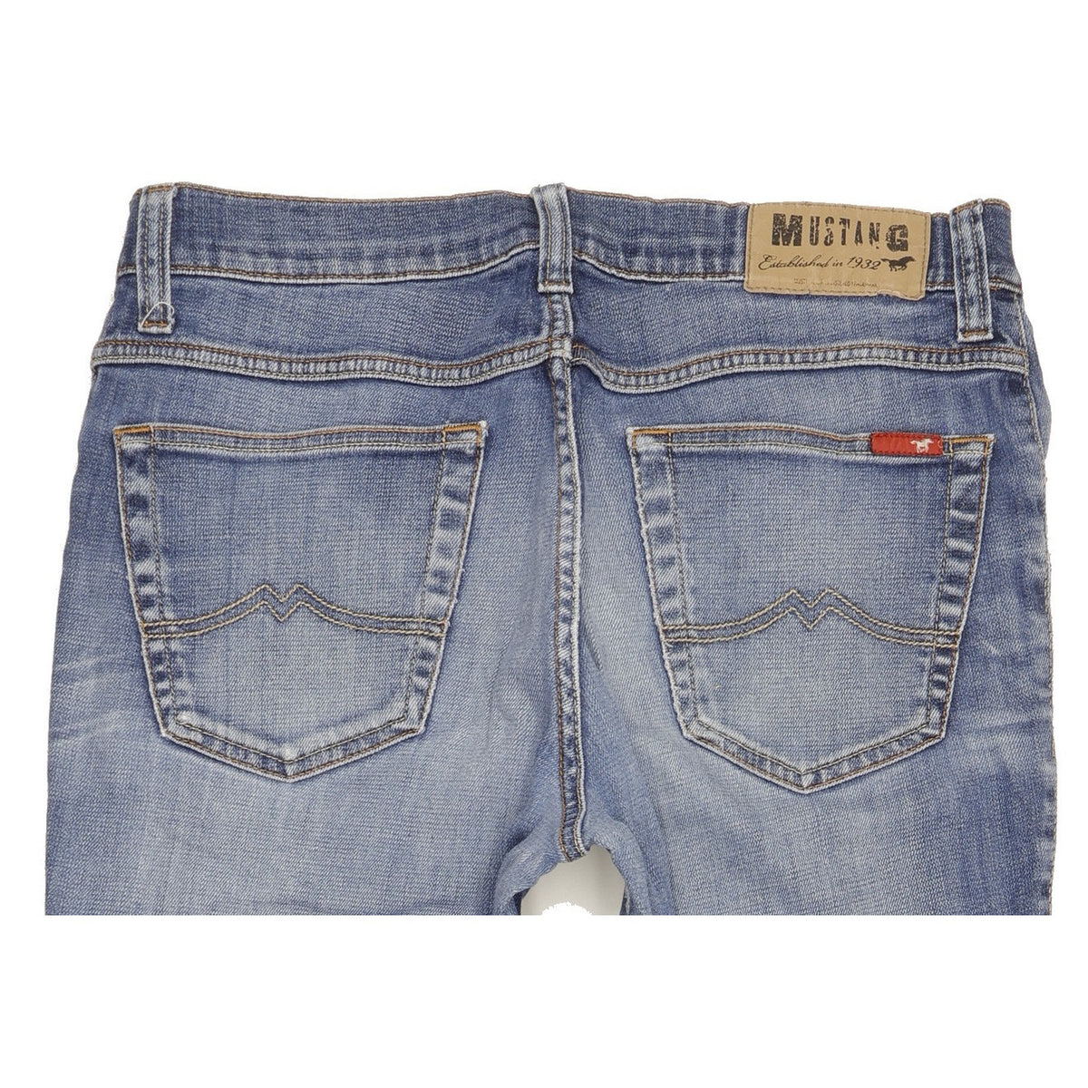 Mustang Tramper Men Blue Straight Regular Stretch Jeans W34 L33