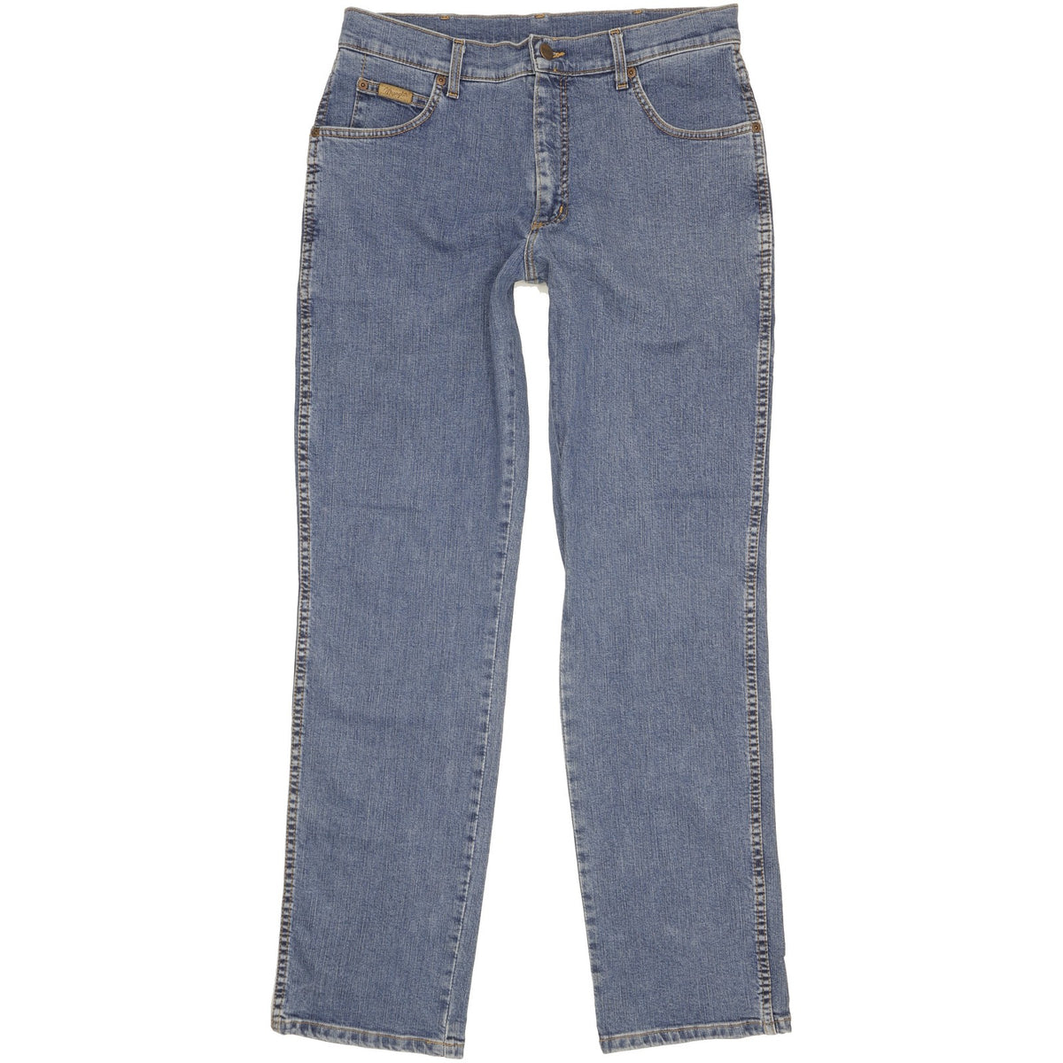 Wrangler Texas Men Blue Straight Regular Stretch Jeans W34 L33