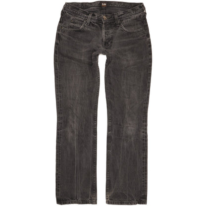 Lee Knox Men Black Straight Regular Jeans W32 L31