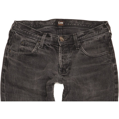 Lee Knox Men Black Straight Regular Jeans W32 L31