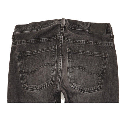 Lee Knox Men Black Straight Regular Jeans W32 L31