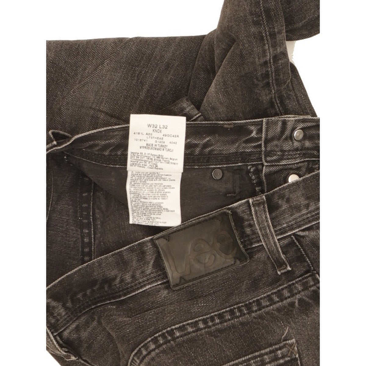 Lee Knox Men Black Straight Regular Jeans W32 L31