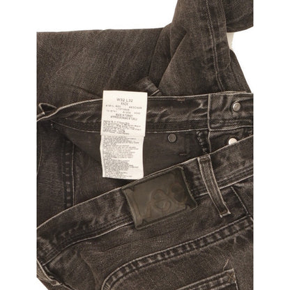 Lee Knox Men Black Straight Regular Jeans W32 L31
