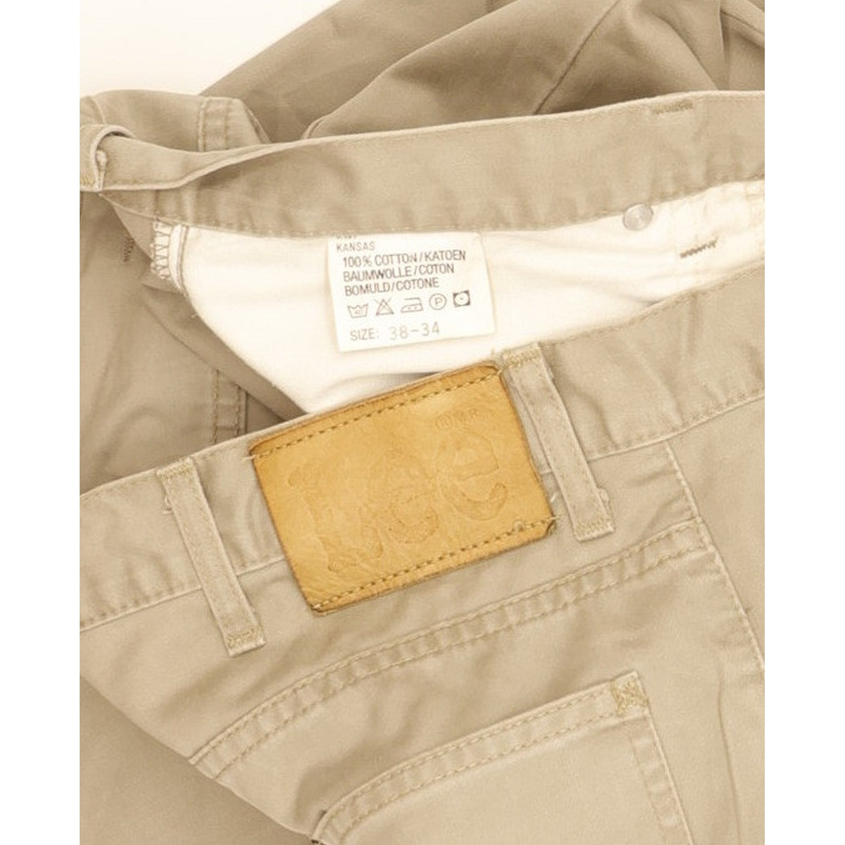 Lee Kansas Men Beige Straight Regular Jeans W38 L28